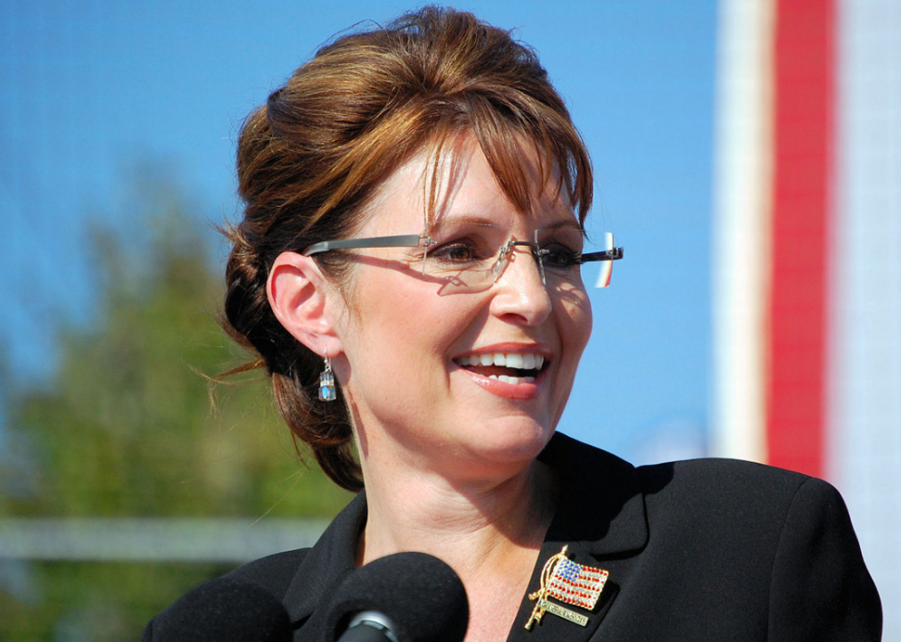2008: Sarah Palin becomes the first female Republican vice presidential candidate